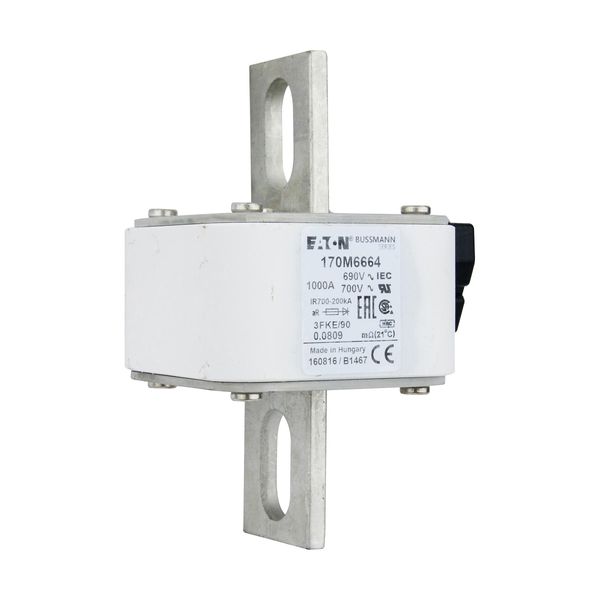 Fuse-link, high speed, 1000 A, AC 690 V, size 3, 76 x 92 x 135 mm, aR, IEC, UL, single indicator image 14