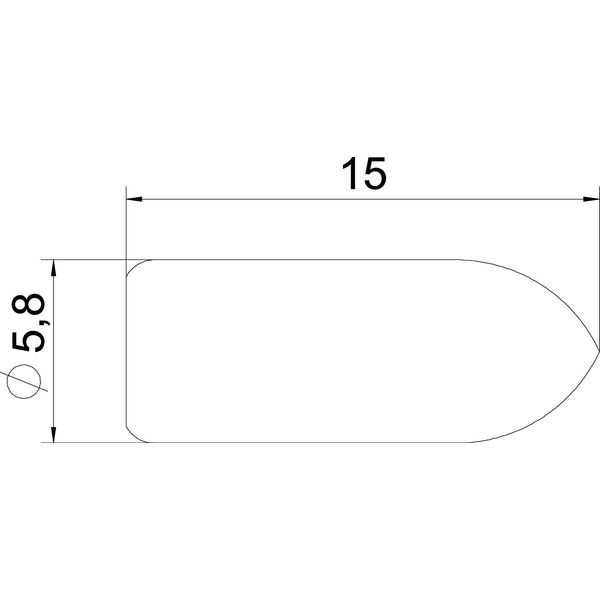 GR KS 3.9 OR Protective cap for mesh cable tray 3,9mm 3,9mm image 2