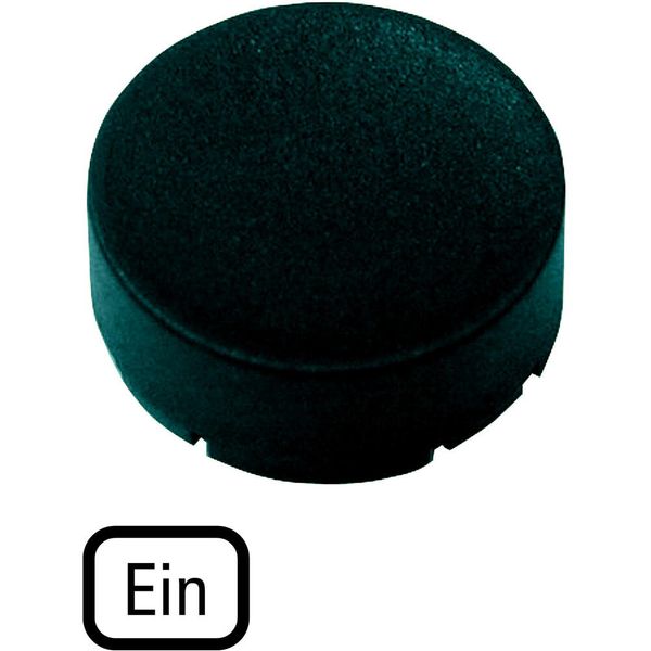 Button plate, raised black, ON image 5
