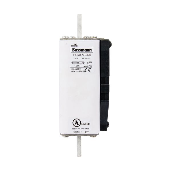 Fuse-link, high speed, 160 A, DC 1500 V, 1XL, 51 x 189 mm, gPV, IEC, UL, with indicator, bolted image 5