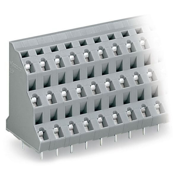 Triple-deck PCB terminal block 2.5 mm² Pin spacing 7.5 mm gray image 1