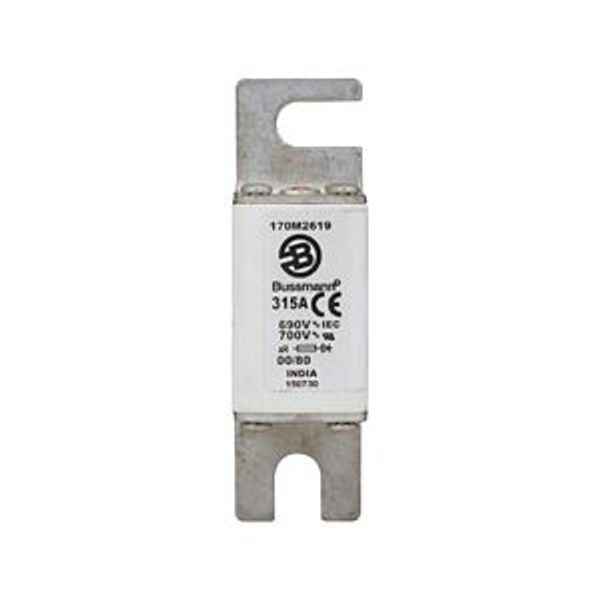 Fuse-link, high speed, 400 A, AC 690 V, DIN 00, 30 x 51 x 100 mm, aR, DIN, IEC, single indicator image 5