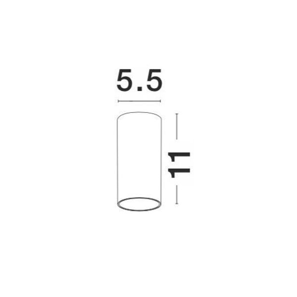 Sandy White Aluminium Glass Diffuser Osram LED 3 Watt 230Lm 3000K 100-240 Volt 50Hz Beam 52 o IP65 D: 5.5 H: 11 cm image 1