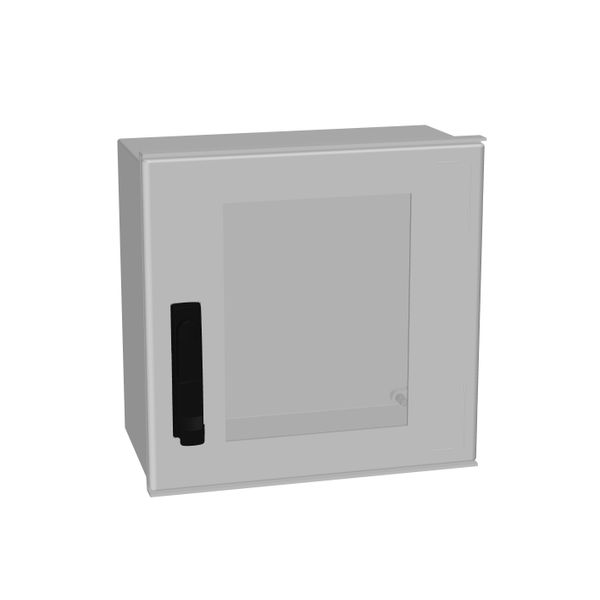 MINIPOL with glazed door + swing handle, H=400 W=400 D=200mm image 1