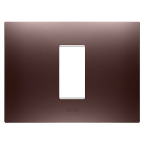 EGO PLATE - IN PAINTED TECHNOPOLYMER - 1 MODULE - COPPER - CHORUSMART image 1