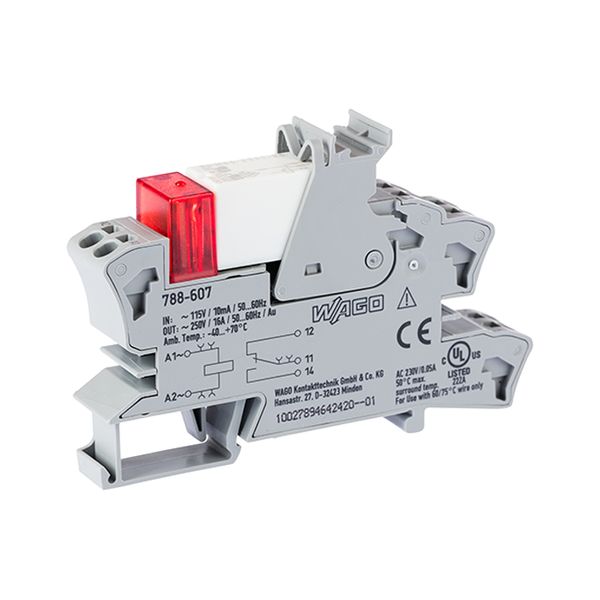 Relay module Nominal input voltage: 115 VAC 1 changeover contact gray image 5