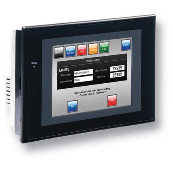 Touch screen HMI, 5.7 inch, high-brightness TFT, 256 colors (32,768 co image 1