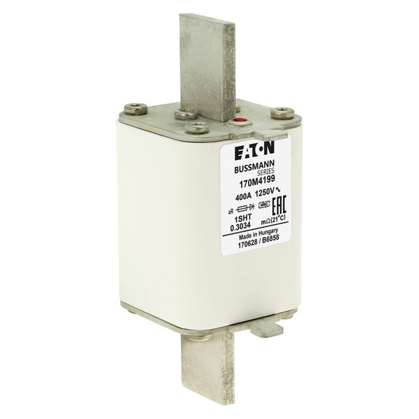 Fuse-link, high speed, 400 A, AC 1250 V, size 1, 53 x 63 x 135 mm, aR, IEC, single indicator image 16