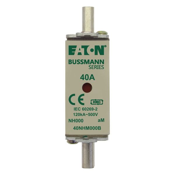 Fuse-link, low voltage, 40 A, AC 500 V, NH000, aM, IEC, dual indicator image 9