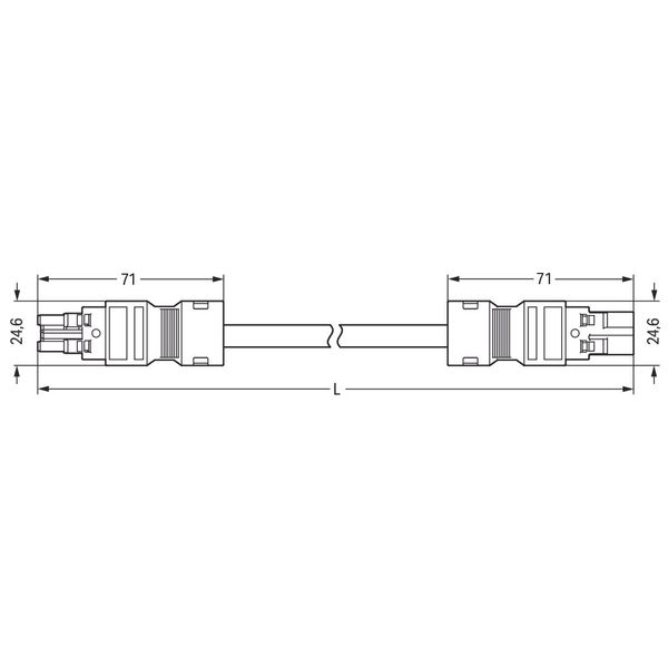 pre-assembled connecting cable Eca Socket/open-ended white image 3