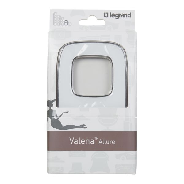 Plate Valena Allure - 2 gang - white mirror image 4