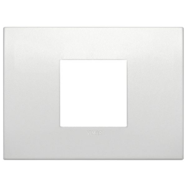 Classic plate 2centrM metal matt pearl image 1