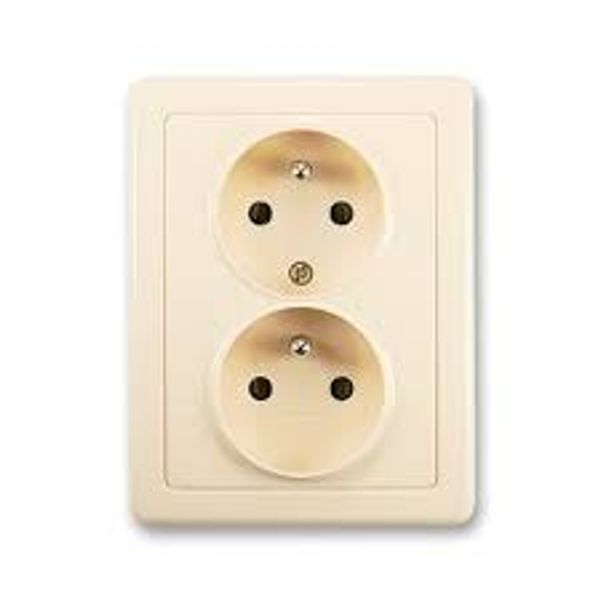 5512G-02349 C1W Double socket outlet with earthing contacts image 1
