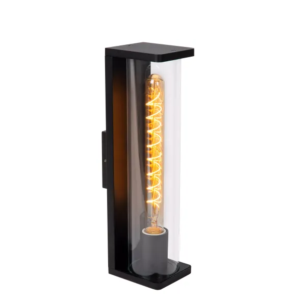 Lucide SLIGO - Wall light Outdoor - 1xE27 - IP44 - Black image 1