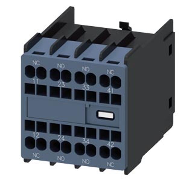 auxiliary switch, solid-state compatible, on the front, 2 NO + 2 3RH2921-2XN22-0GS0 image 1