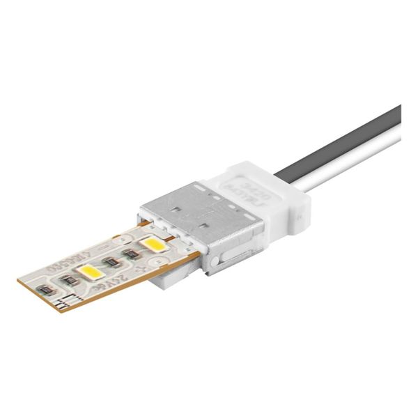 White 2pin Flexible LED Strips Connector -2P-050 KIT 10PCS image 1