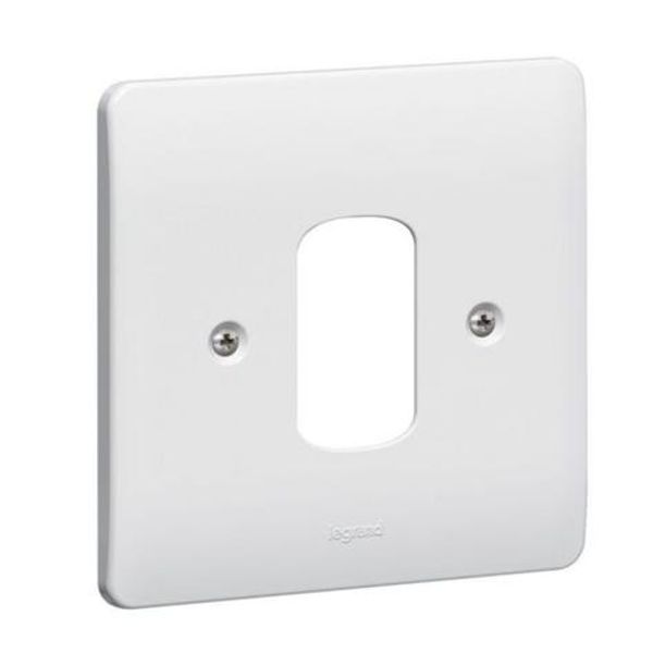 Front plate Synergy - for 1 Grid module - 1 gang - white image 1