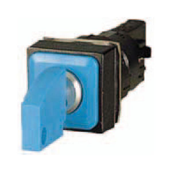 Key-operated actuator, 2 positions, blue, momentary image 2