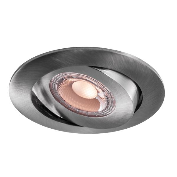 LED Slim Downlight 5W 3000K/4000K/5700K 400Lm 55° CRI 90 Flicker-Free Cutout 70-75mm (Internal Driver Included) Brushed nickel THORGEON image 2