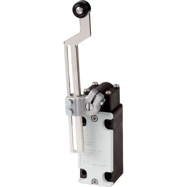 Position switch, 1N/O+1N/C, narrow, IP65_x, adjustable roller lever image 2