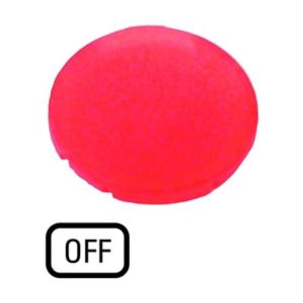 Button lens, flat red, OFF image 4