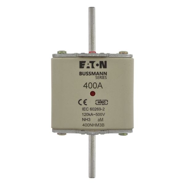 Fuse-link, low voltage, 400 A, AC 500 V, NH3, aM, IEC, dual indicator image 4