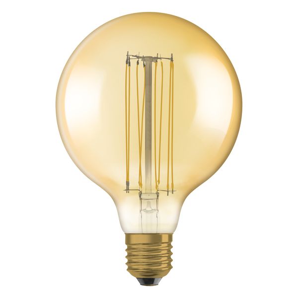 Vintage 1906 LED CLASSIC SLIM FILAMENT Globe DIMMABLE 5.8W 822 Gold E2 image 1