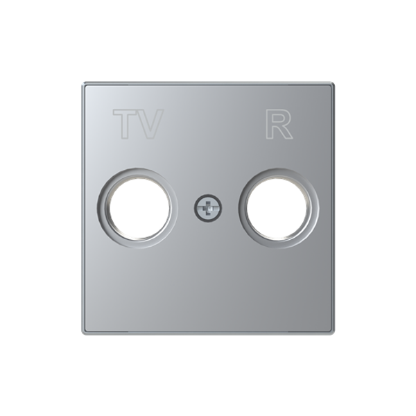 8550 PL Cover plate for TV/R outlet - Silver SAT 1 gang Silver - Sky Niessen image 1