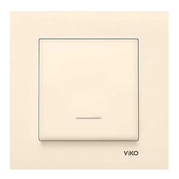 Linnera-Rollina Q C Illuminated Switch Beige image 1