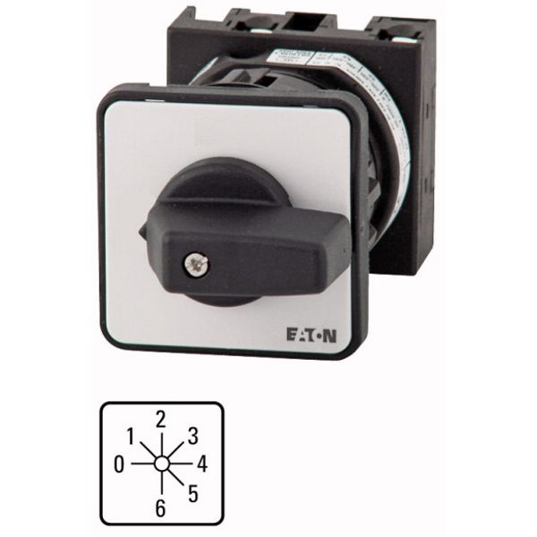 Step switches, T0, 20 A, centre mounting, 3 contact unit(s), Contacts: 6, 45 °, maintained, With 0 (Off) position, 0-6, Design number 145 image 1