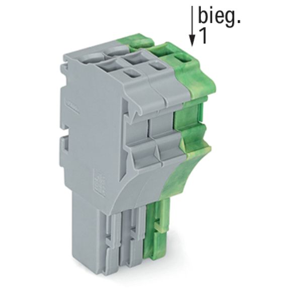1-conductor female connector Push-in CAGE CLAMP® 4 mm² gray, green-yel image 4