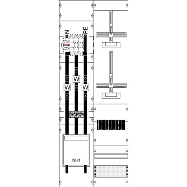 KA4225Z Measurement and metering transformer board, Field width: 2, Rows: 0, 1350 mm x 500 mm x 160 mm, IP2XC image 4