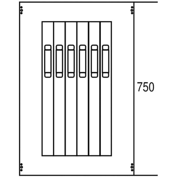 AG177 Cover, Field width: 2, Rows: 0, 750 mm x 500 mm x 26.5 mm, IP2XC image 7