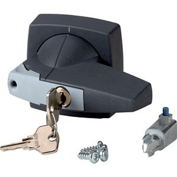 Rotary handle, 8mm, door installation, gray, cylinder lock image 2