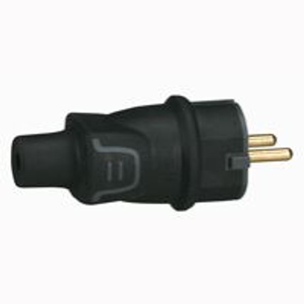 2P+E plug - 16 A - German standard - IP 44 rubber - bulk image 1