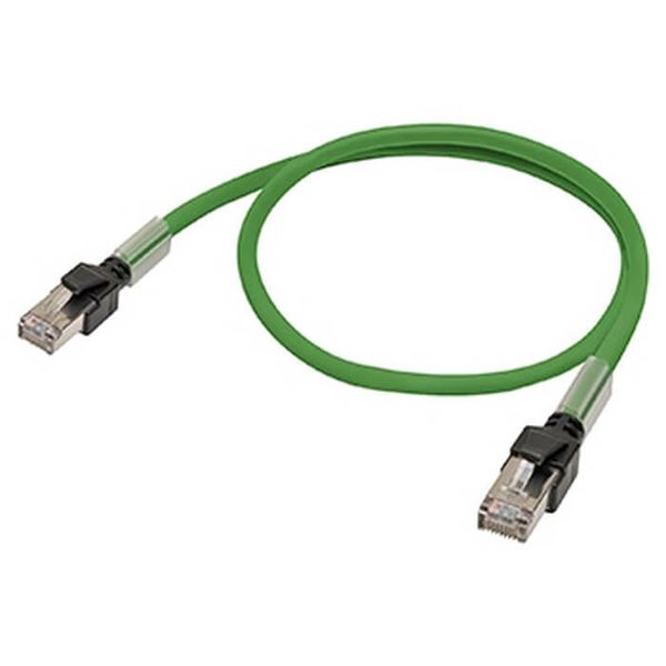 Ethernet patch cable, S/FTP, Cat.5, PUR (Green), 0.5 m XS6W0015E image 1