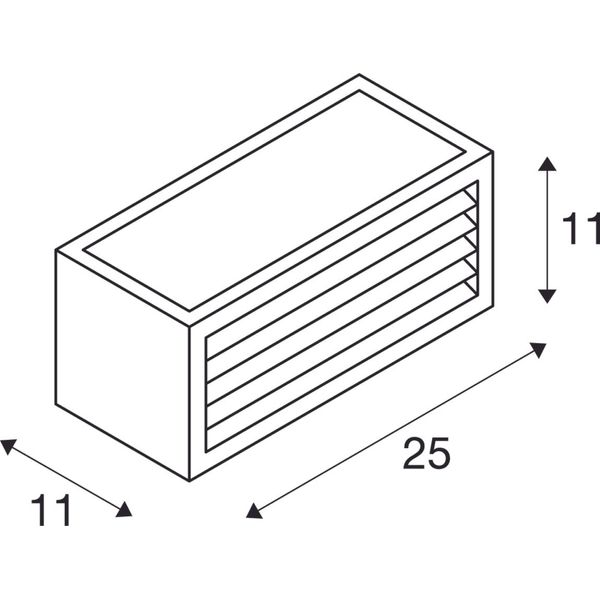 BOX-L E27 wall lamp, E27, max. 18W, square, rusty image 3