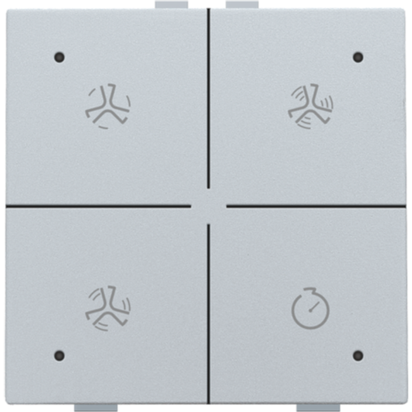 Ventilation control with LED for Niko Home Control, sterling coated image 1