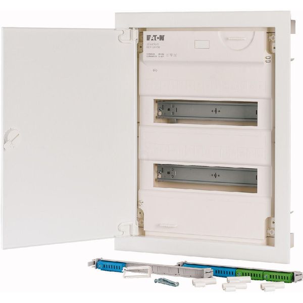 Hollow wall compact distribution board, 2-rows, super-slim sheet steel door image 15