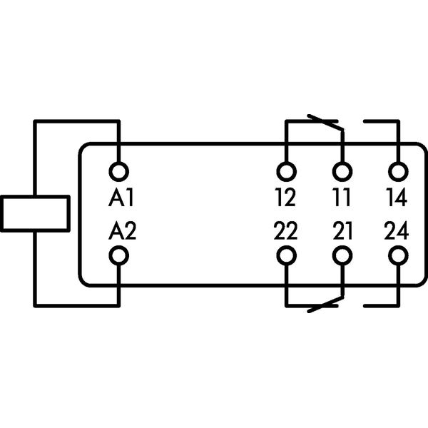 Basic relay Nominal input voltage: 24 VAC 2 changeover contacts image 1