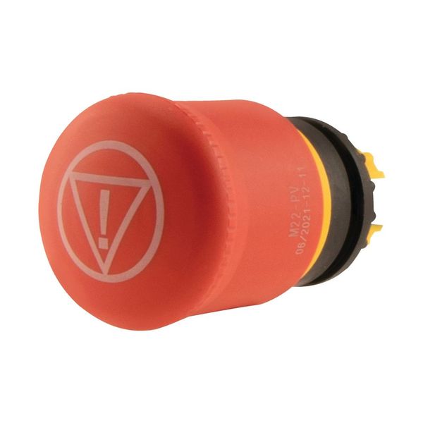 Emergency stop/emergency switching off pushbutton, RMQ-Titan, Mushroom-shaped, 38 mm, Non-illuminated, Pull-to-release function, Red, yellow image 9