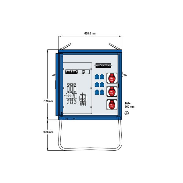 CEE construction site power combination unit V-E 2 44 kVA image 1