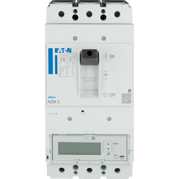 NZM3 PXR25 circuit breaker - integrated energy measurement class 1, 630A, 3p, Screw terminal image 10