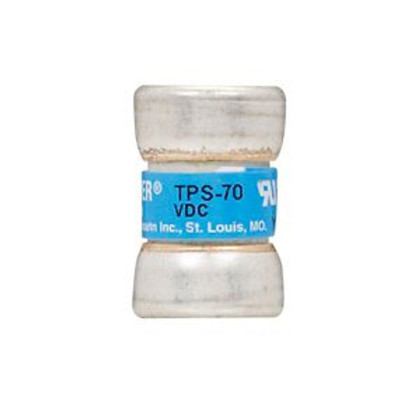 Eaton Bussmann series TPS telecommunication fuse, 170 Vdc, 35A, 100 kAIC, Non Indicating, Current-limiting, Non-indicating, Ferrule end X ferrule end, Glass melamine tube, Silver-plated brass ferrules image 10