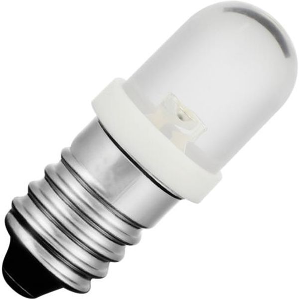 E10 Single Led T8.5x28 24V 15mA AC/DC Water Clear White 20Khrs image 1