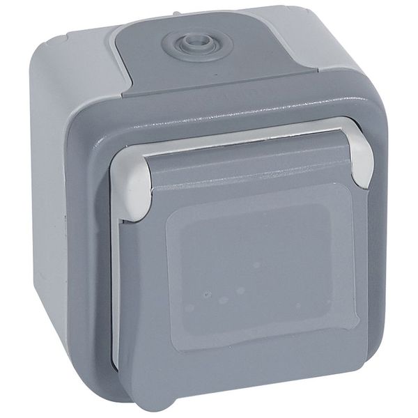 Socket outlet Plexo IP 55 - BS - 13 A - 2P+E - surface mounting - grey image 1
