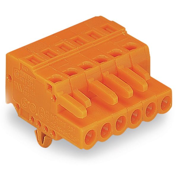 1-conductor female connector CAGE CLAMP® 2.5 mm² orange image 1