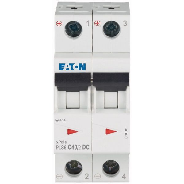 Miniature circuit breaker (MCB), 40 A, 2p, characteristic: C, DC image 2