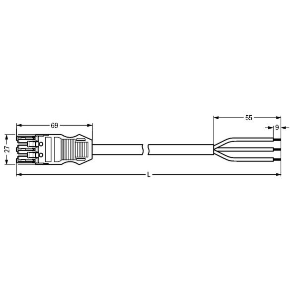 pre-assembled connecting cable Eca Socket/open-ended light green image 4