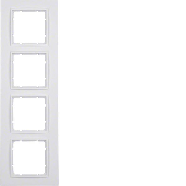 Frame 4gang, B.7, p. white, matt, plastic image 1